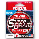 Duel Yo-Zuri Super Braid blue spool enhances visibility for clear water.
