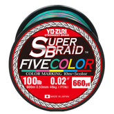 Duel Yo-Zuri Superbraid on a spool, smooth construction for strong casting.