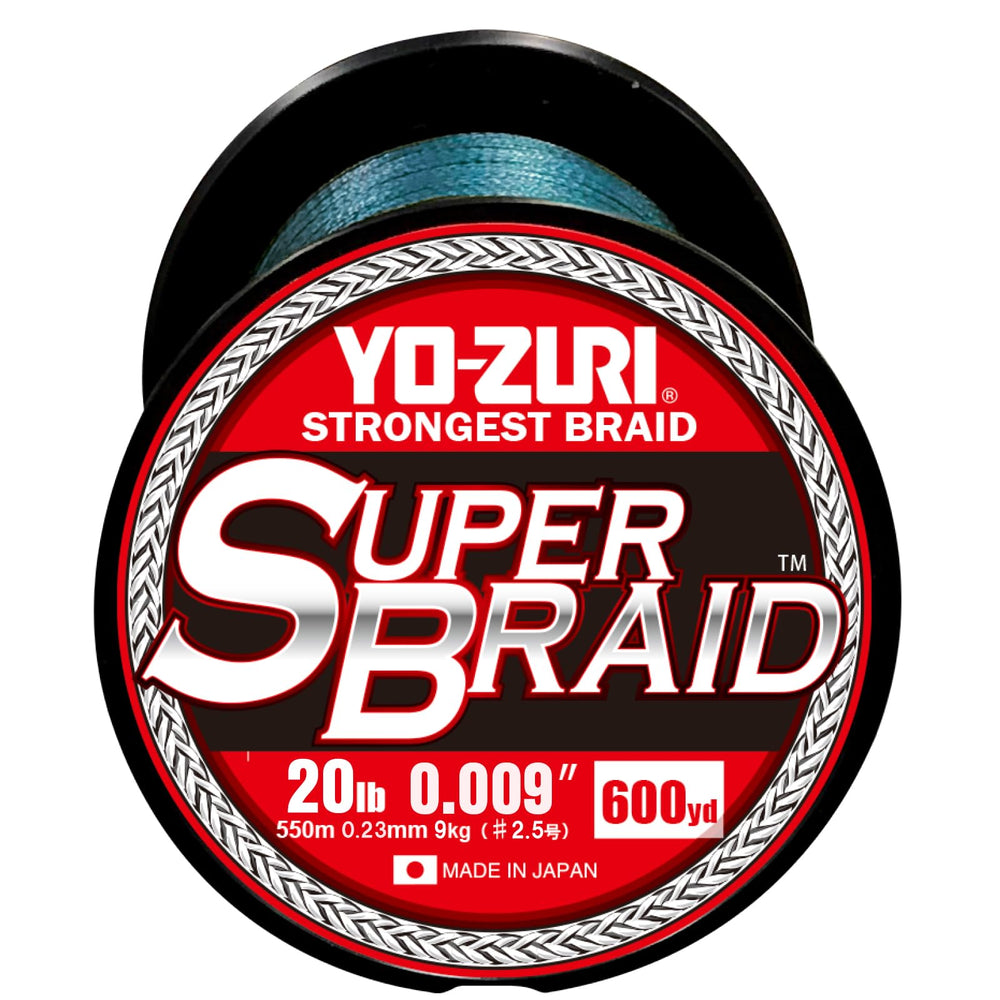 Duel Yo-Zuri Superbraid blue spool showcases smooth casting and robust abrasion resistance