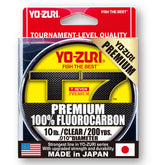 Duel Yo-Zuri T-7 Premium fluorocarbon spool with 200 yards at 10 lb for bass fishing