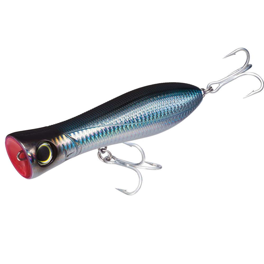 Duel Yo-Zuri Bull Pop Floating Lure holographic black finish draws distant fish