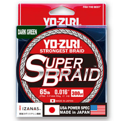 Duel Yo-Zuri YZ SB 65LB DG 300YD braided line packaging, highlighting Japan-made quality.