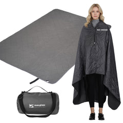 DUKUSEEK stadium blanket spread-out for warm, dry seating on grass or bleachers.