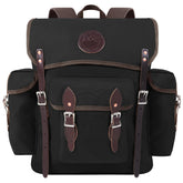 Duluth Pack Wanderer Black front view showing rugged canvas for daily adventures.