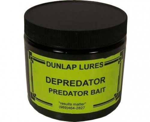 Dunlap's Predator Bait Pint ready for field use attracts coyotes and foxes