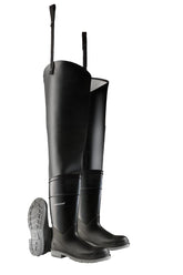 DUNLOP hip wader with steel toe front view for wet work safety