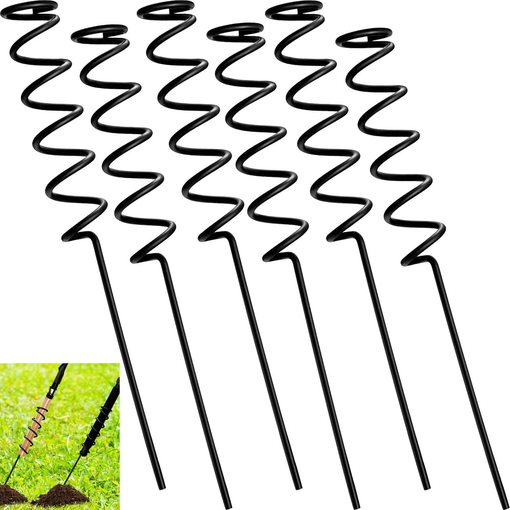 Dunzy 8-pack spiral fishing rod holders set in black finish
