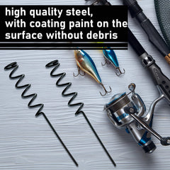 Eight-piece set of spiral fishing rod holders for bank fishing