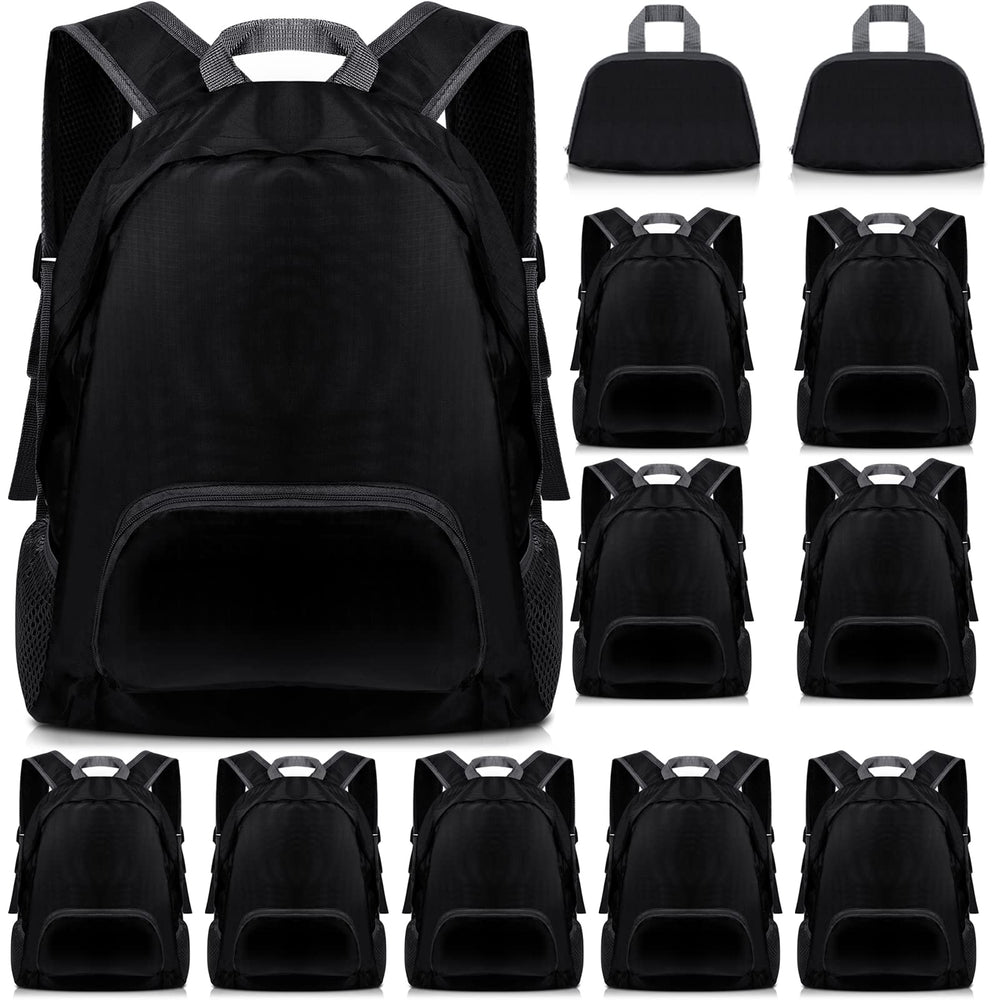 Dunzy foldable backpack folded compact for easy travel storage.