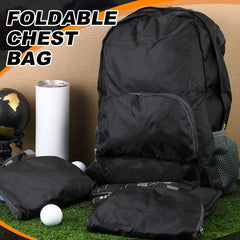 Dunzy foldable backpack folds to a small 20x15 cm for packing.