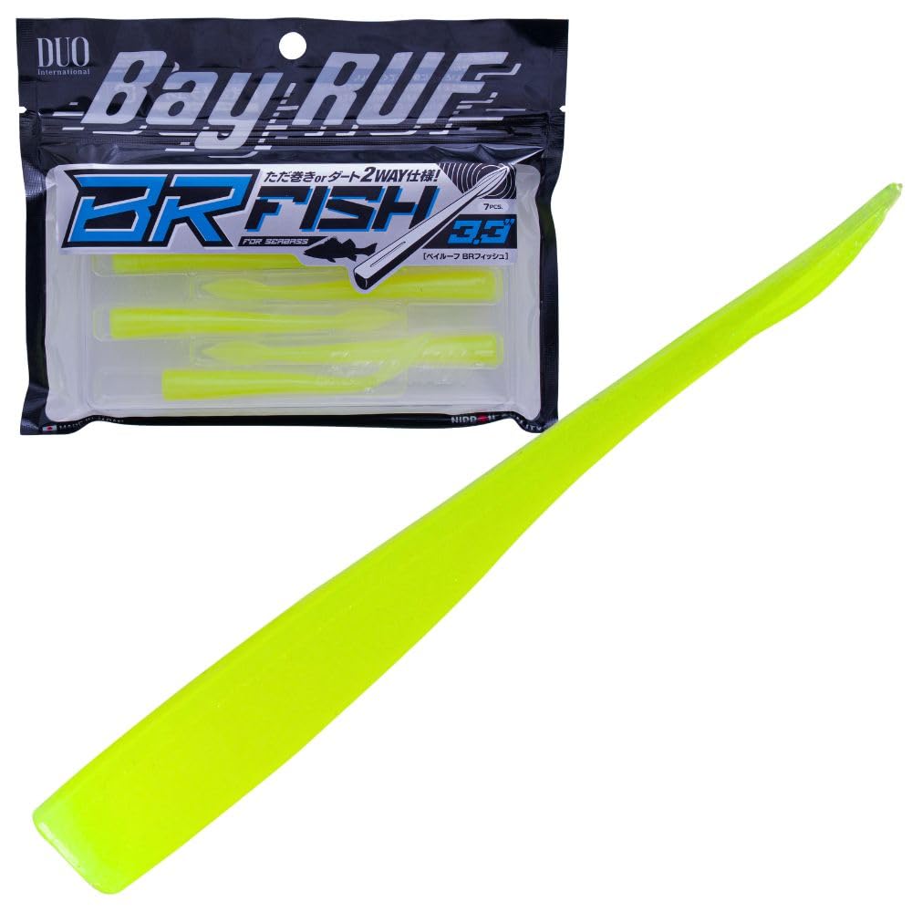 Duo Bail Roof BR Fish 3.3-inch Chart front view shows color and silhouette for casting
