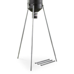 Close-up of durable powder-coated steel legs.