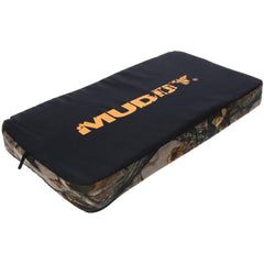 Cushion secured to a treestand using two buckles
