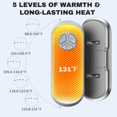 Dutsalrun 6000mAh battery powering long-lasting warmth outdoors.