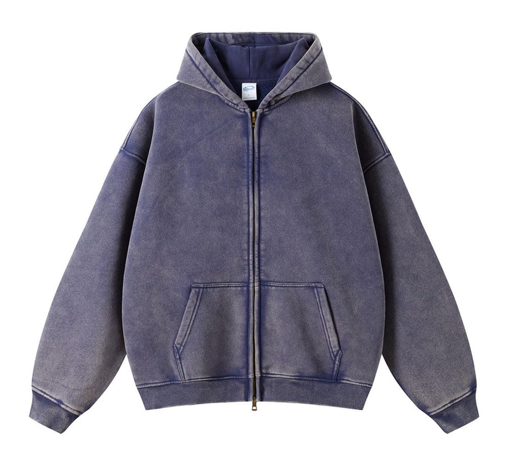 DXSHCV oversize vintage hoodie front view for relaxed casual wear and street-ready style.