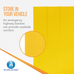 Disposable Dynarex blanket designed for quick, single-use coverage by responders.