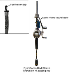 67-inch long rod sleeve expands to 2.5 inches wide