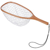 DYTesa Fly Fishing Net with wooden handle for durable grip during landing