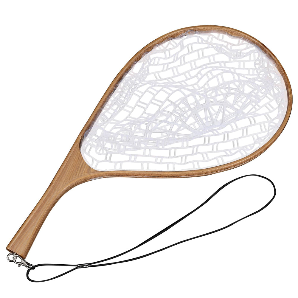 DYTesa trout net with soft mesh for gentle catch-and-release in freshwater.