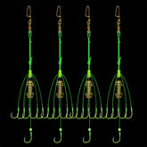 Dyxssm carp feeders with anti-tangle spring design in green