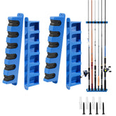 DZrudun vertical fishing rod holder mounted on a garage wall