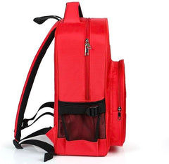 E-HORDE front-angle interior reveals eight mesh compartments for organized supplies.