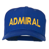 e4Hats Admiral embroidered cap front view for nautical style and everyday wear