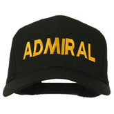 e4Hats.com Admiral embroidered cap front crown detail enhances nautical style