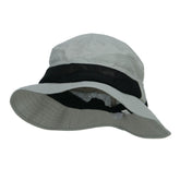 e4Hats.com Big Size Talson UV Bucket Hat with Side Mesh Grey front view for optimal airflow