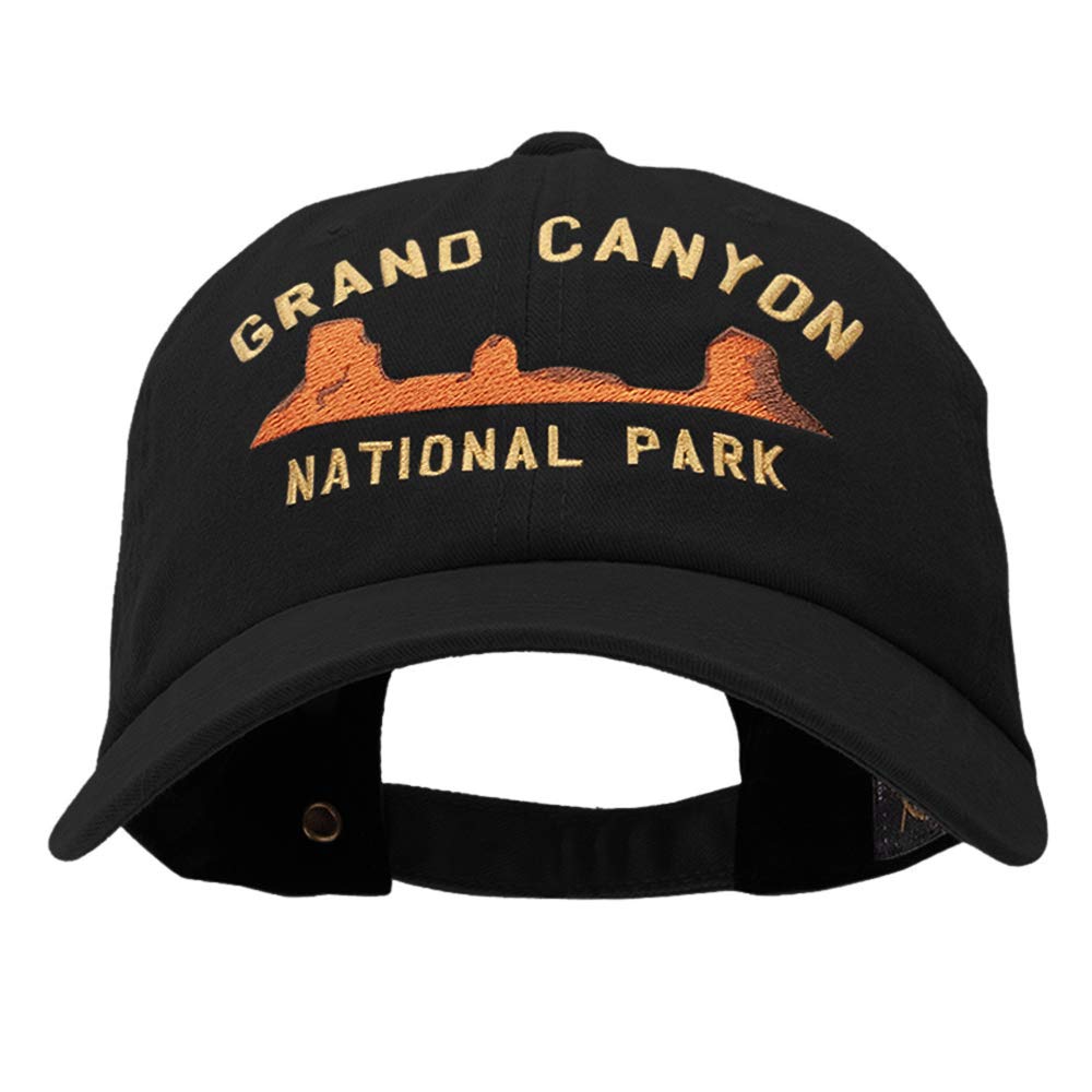 e4Hats Grand Canyon embroidered cap in black for outdoor adventures and everyday wear