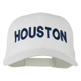 e4Hats Houston embroidered cap front view highlights bold crown embroidery for daily wear.
