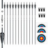 e5e10 31inch carbon arrow with black white fletching for consistent target practice