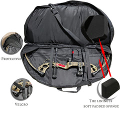 e5e10 bow case three exterior pockets for quick-access gear