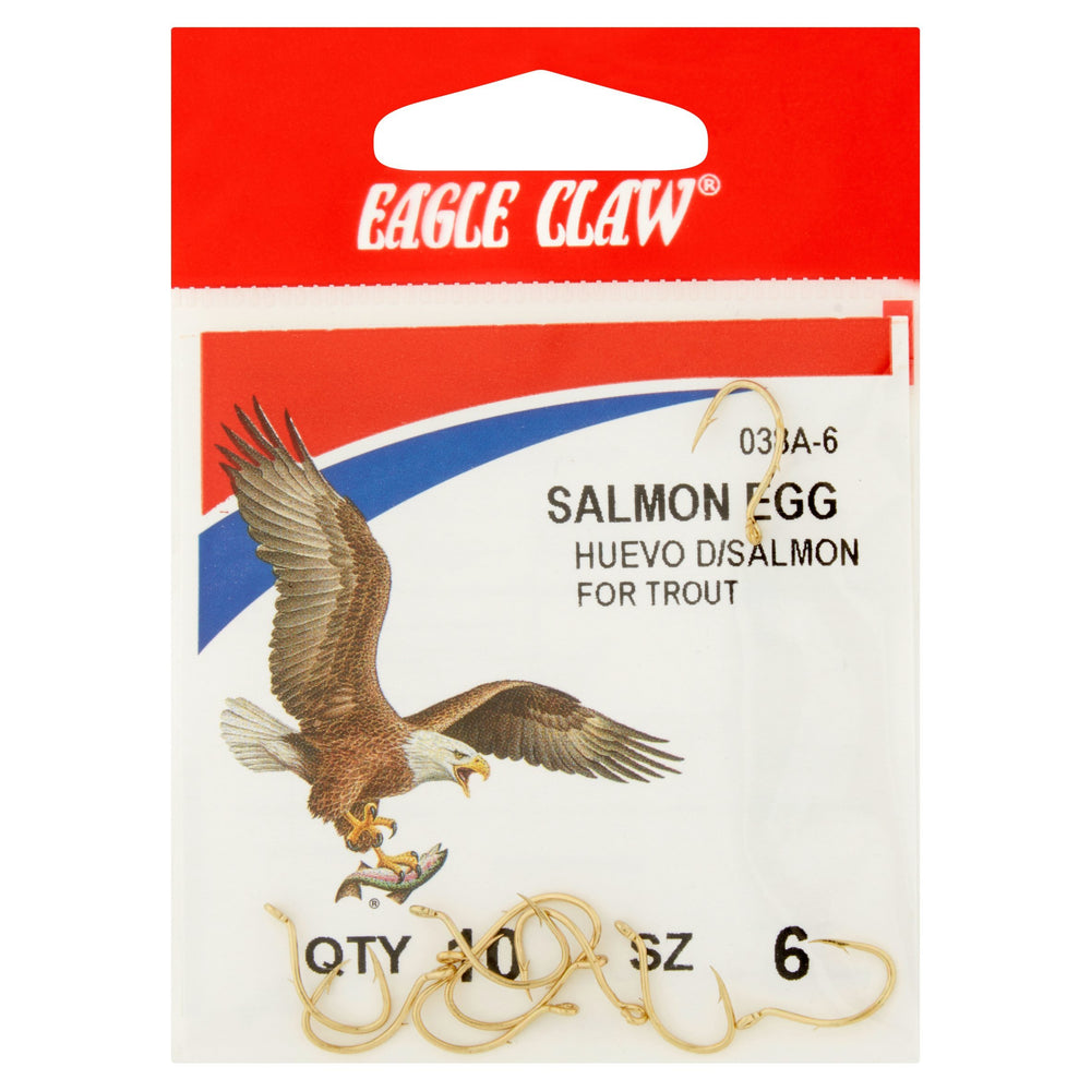Eagle Claw 038AH-6 gold hook for reliable freshwater fishing