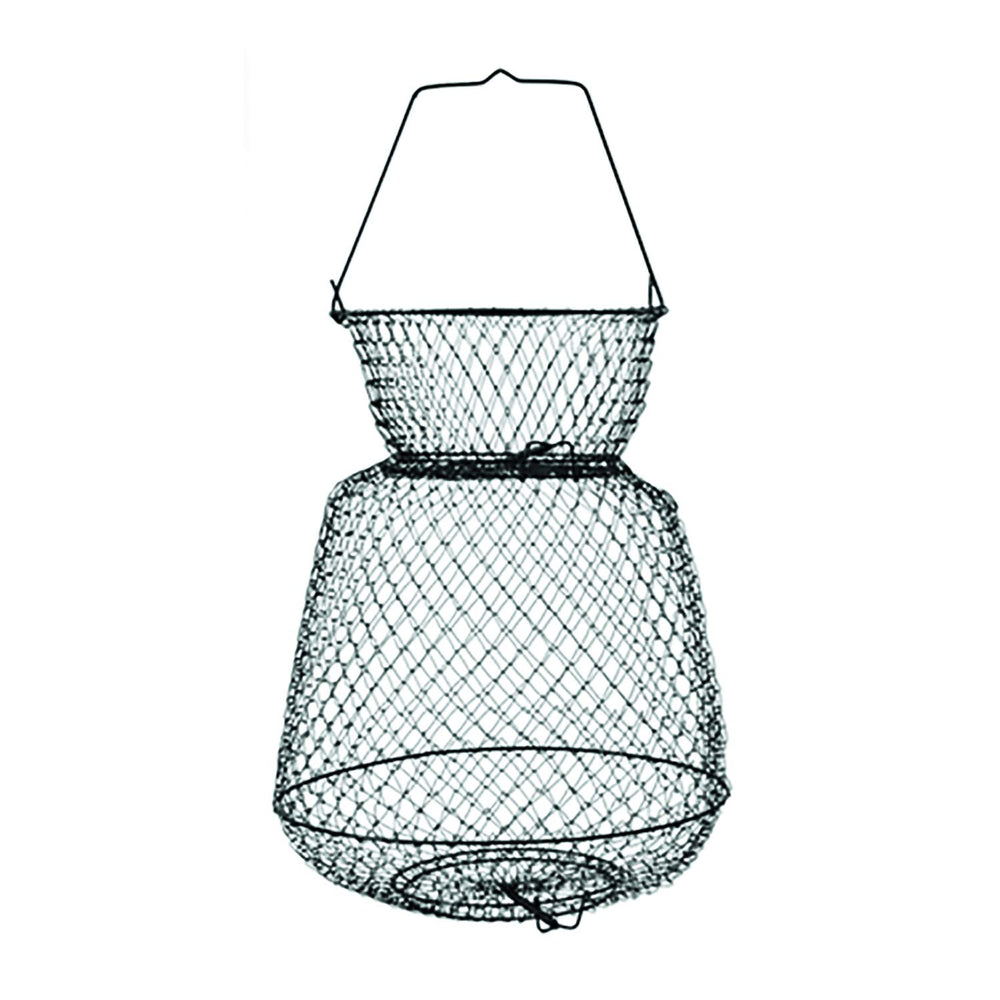 Eagle Claw fish basket shows a durable design for safe catch storage at dock