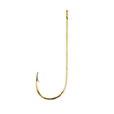 Eagle Claw Aberdeen light wire non-offset hook in gold, ideal for delicate presentations