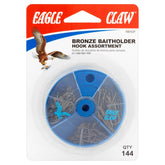 Eagle Claw baitholder hooks 144-count for versatile freshwater fishing