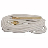 Eagle Claw braided nylon stringer, 12 ft, white, ready for freshwater and saltwater use.