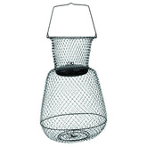 Eagle Claw floating wire fish basket lid open for easy catch dispensing