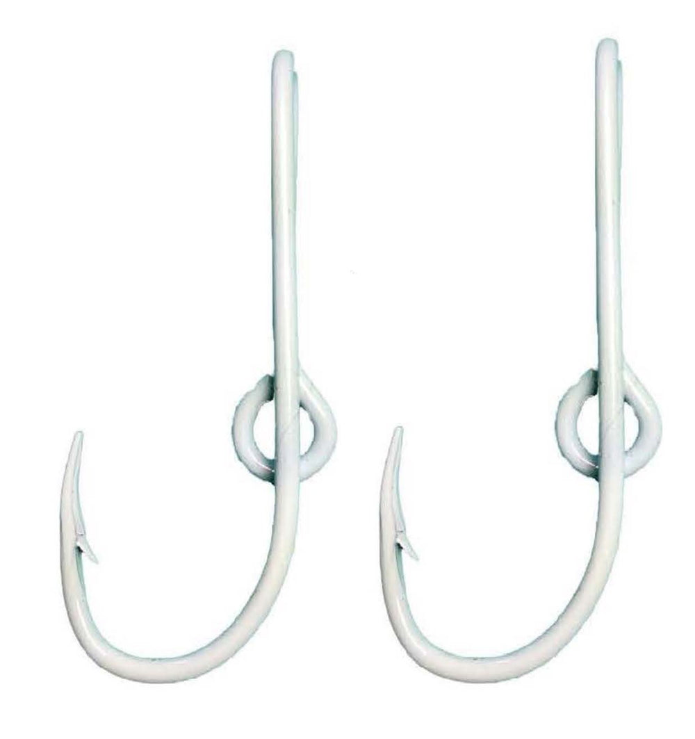 Eagle Claw hat hook pins: two white cap accessories.