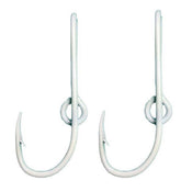 Eagle Claw hat hook pins: two white cap accessories.