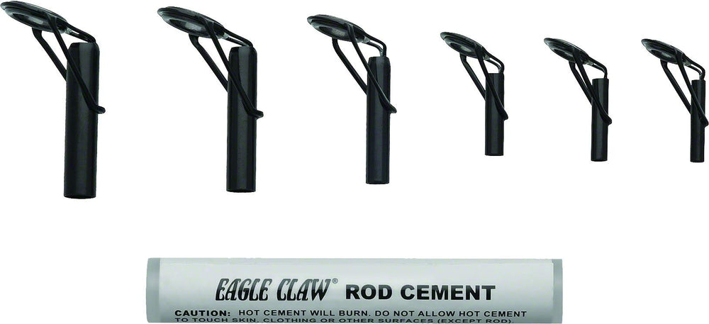 Eagle Claw heavy-duty rod tip repair kit for quick field repairs of fishing rods.