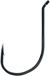 Eagle Claw Lazer Sharp long-shank octopus hook with platinum black finish for multi-species fishing.