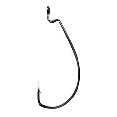 Eagle Claw TK110-4/0 Trokar EWG worm hook with platinum black finish for strong penetrating power.