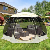 Eapele 12x12 pop-up screen room fully set up for outdoor gatherings and shade