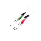 Loch Ness Tackle early-season squid skirt lure in green and pink – UV coated 2.5 inch