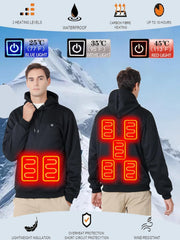 Earneo heated hoodie soft flannelette interior for skin-friendly comfort