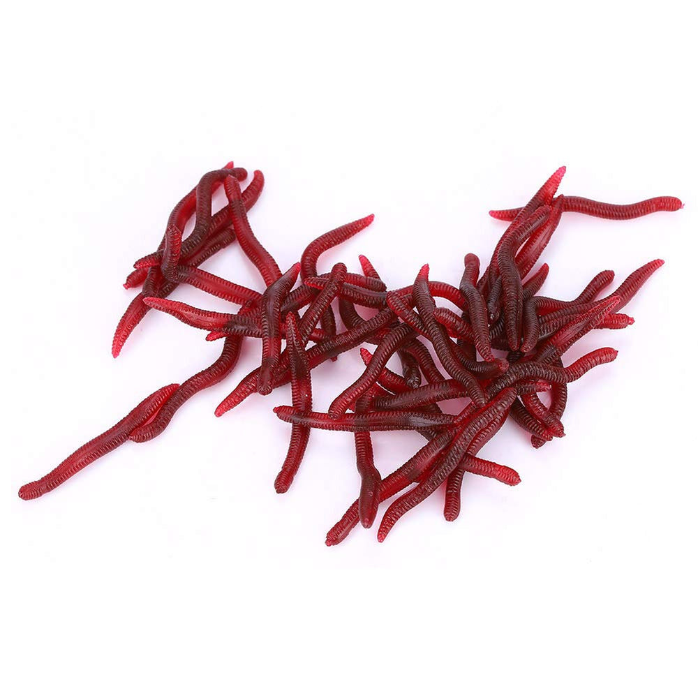 Earthworm Bait 4cm soft lure showing lifelike shape for easy hookups.