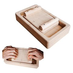EAS1SOOPE Crimp Clash wooden training board strengthens climbers fingers.