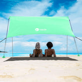 EasierHike Beach Shade Tent setup shows quick pop-up shade for family day